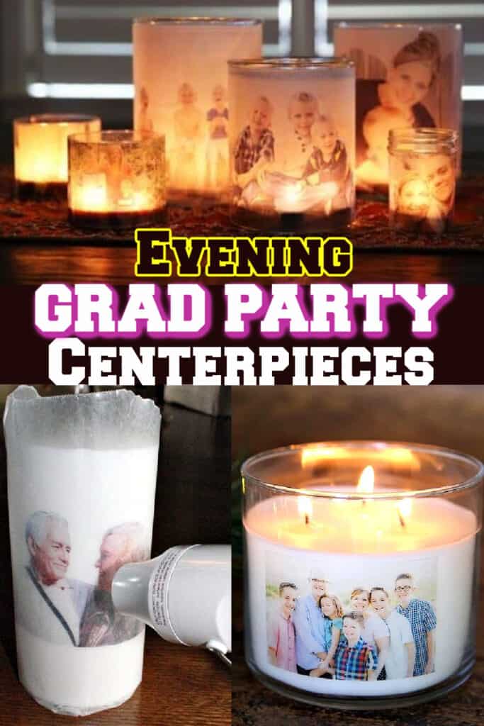 Evening Grad Party Photo Centerpieces