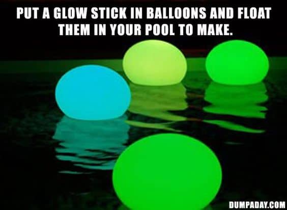 Grad Party Glow Stick Balloons for pool