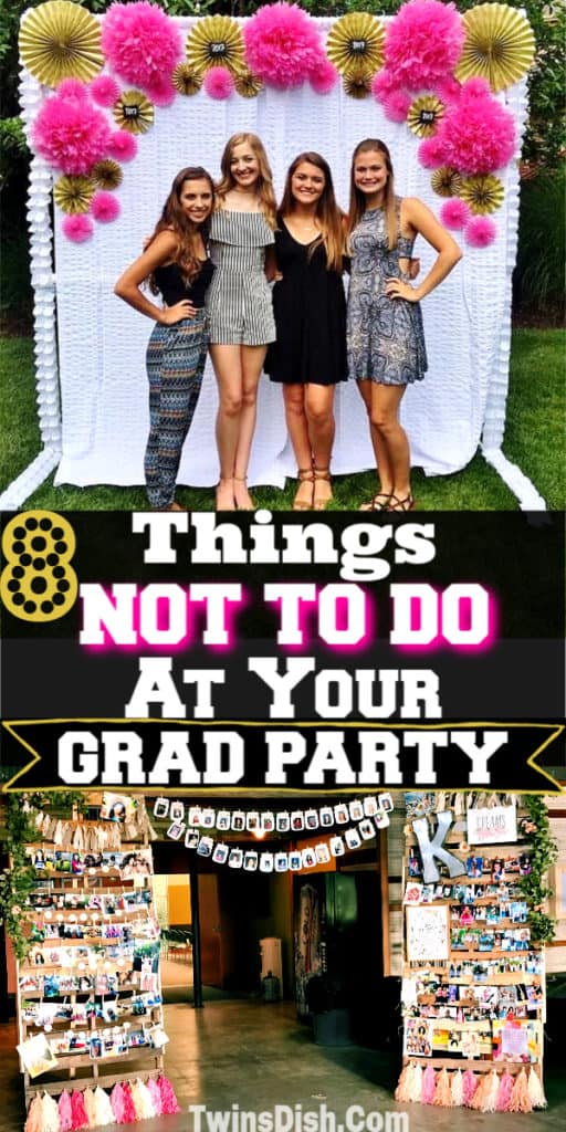 Graduation party ideas for highschool and college, boys and girls. Tips and DIY for food, snacks, decorations, pictures, and cap decorations on a budget.