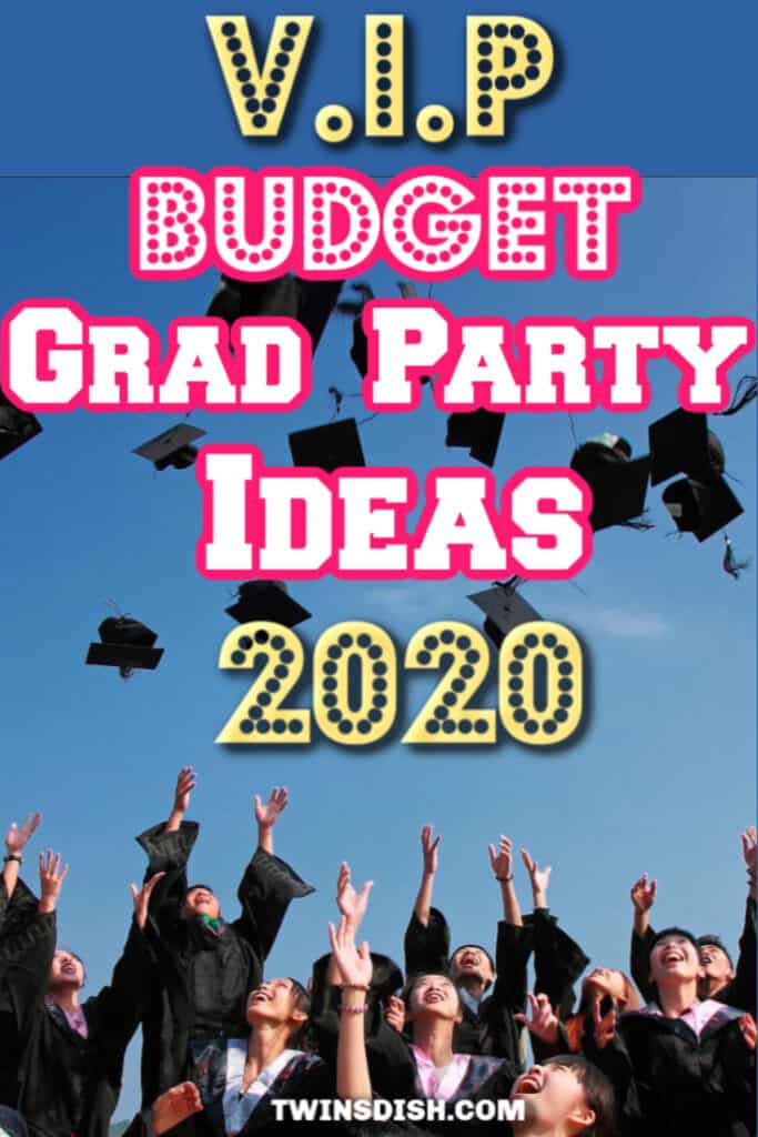 Graduation party ideas for high school and college, boys and girls. Tips and DIY for food, snacks, decorations, pictures, and cap decorations on a budget. #Graduation #GraduationParty #GradParty