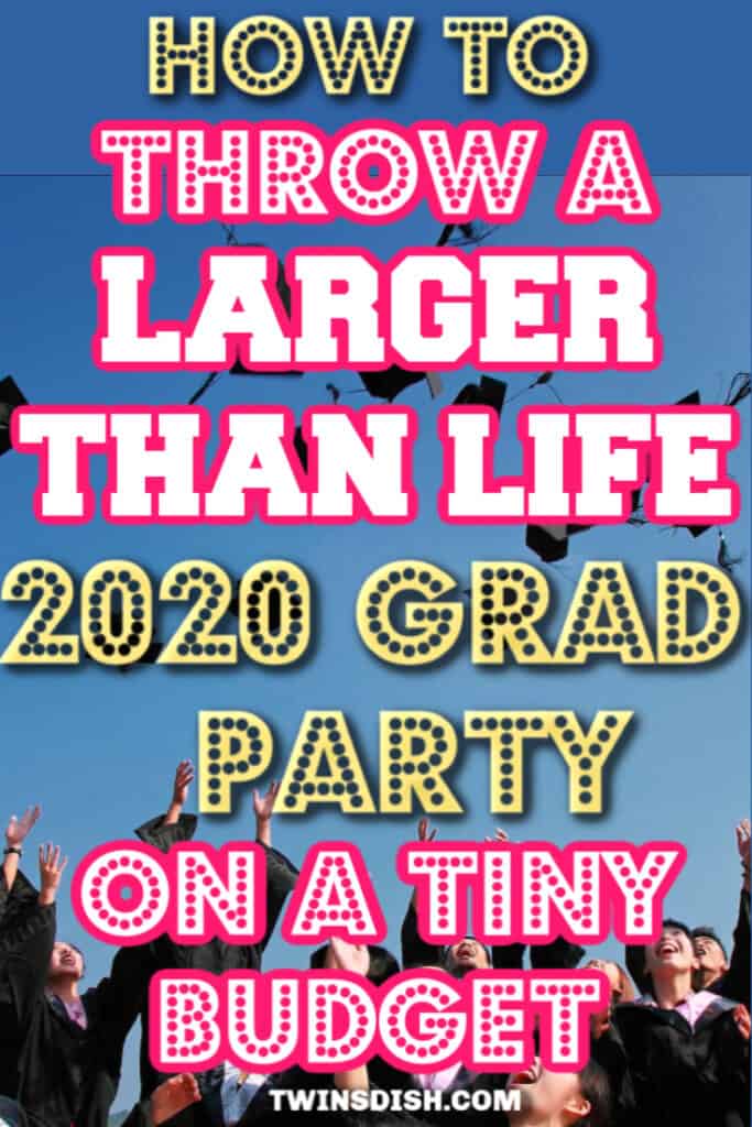 Graduation party ideas for high school and college, boys and girls. Tips and DIY for food, snacks, decorations, pictures, and cap decorations on a budget. #Graduation #GraduationParty #GradParty