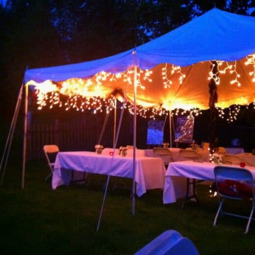 Grad Party Outdoor tent lighting