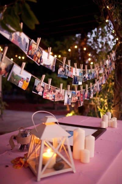 Grad Party photo table displays