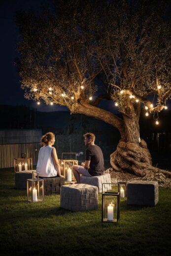 Outdoor party seating