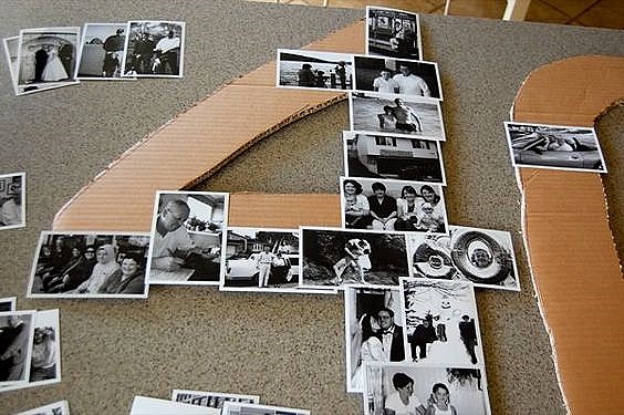 Easy Graduation party picture display number collage for high school and college, boys and girls. Tips and DIY for decorations, pictures, on a budget. #Graduation #GraduationParty #GradParty