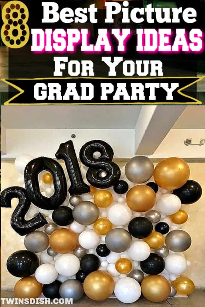 Graduation party ideas for high school and college, boys and girls. Tips and DIY photo booths, food, snacks, decorations, pictures, and cap decorations on a budget. #Graduation #GraduationParty #GradParty