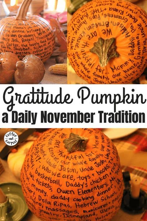 Gratitude Pumpkin Family Kids Tradition