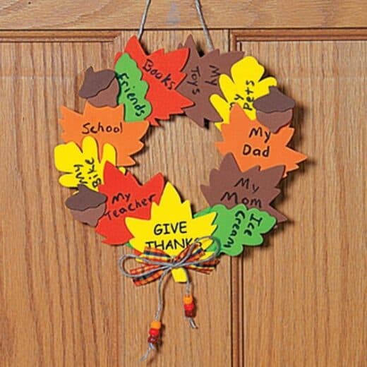 Thanksgiving Gratitude Wreath Kids Craft