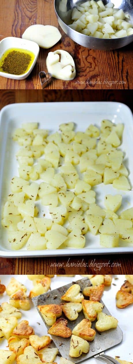 Heart Shaped Potatoes for Valentines Day.