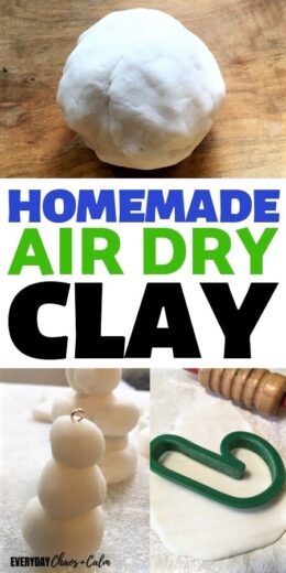 Homemade Air Dry Clay Christmas Ornaments for Kids to Make