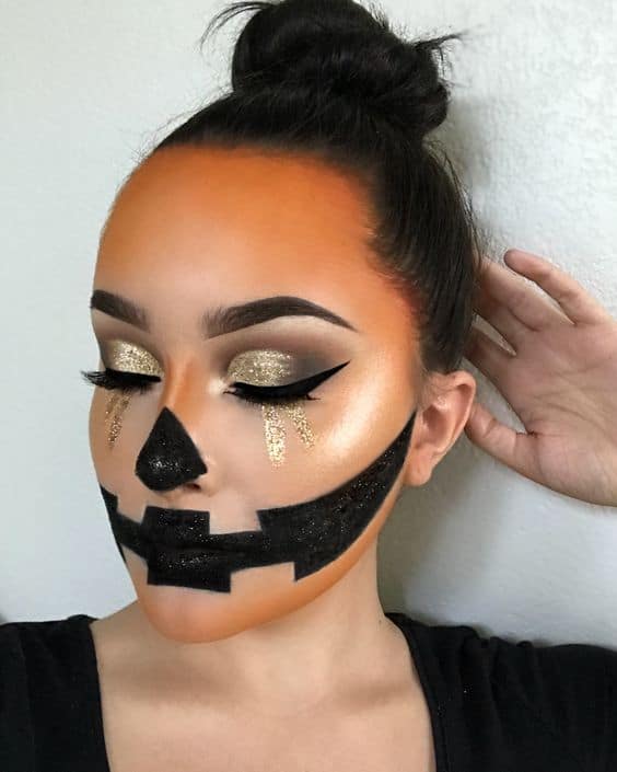 Pretty Glam Pumpkin Make up