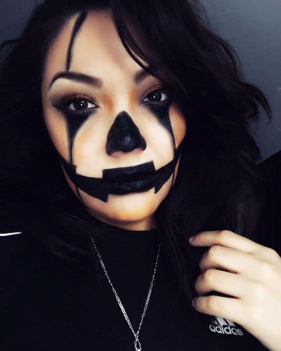 Easy DIY Gothic Jack O Lantern Make up