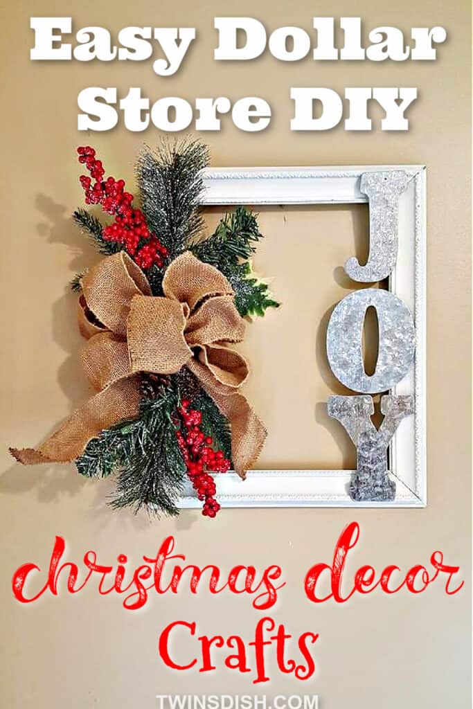 Dollar Store FarmHouse Picture Frame Christmas Decor