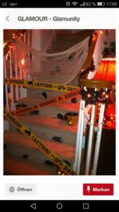 The Best Halloween Party Decorations That Will Keep Guests Out Using Caution Tape and Construction Paper Rodent Shadows With Cobwebs. Great dollar store idea.