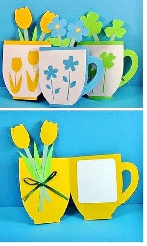 Easy DIY Flower Plant Card. Great DIY Mother's Day craft gift kids can make for Mom or GrandMa