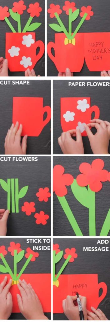 Easy DIY Flower Plant Card. Great DIY Mother's Day craft gift kids can make. on a budget