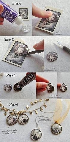 Easy DIY Photo pendant necklace. Great DIY Mother's Day gift kids can make. on a budget