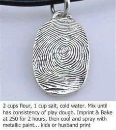 Fingerprint Pendant gift for Fathers Day