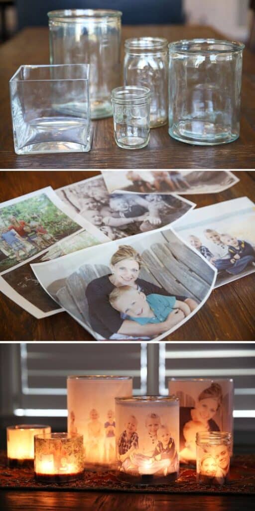 Easy DIY budget Mother's Day gift idea using photos for gift basket