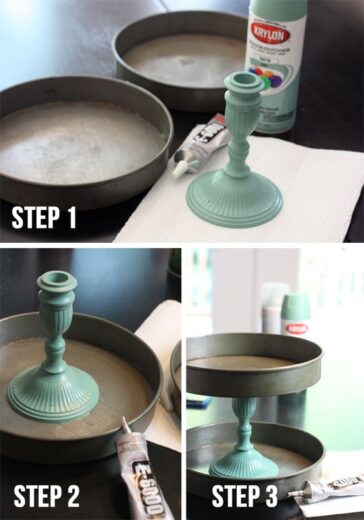 Easy DIY 3 Tiered Kitchen Stand. Mother's Day gift Ideas DIY Dollar Tree. Mothers Day crafts kids can make for Mom, for Grandma, and family. Unique DIY Basket Idea.