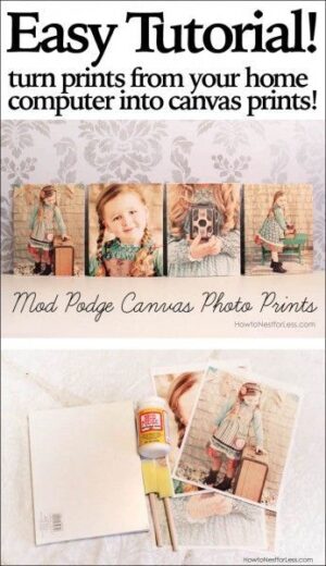 Easy DIY Mother's Day gift photo canvas. Perfect heartfelt gift for mom or for grandma from the kids.