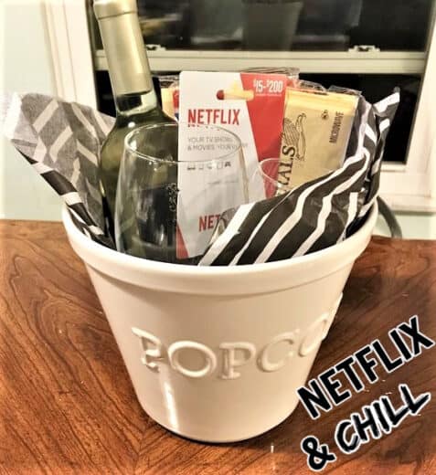 NetFlix and Chill Romantic Gift Basket Idea