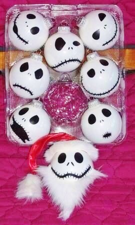 Easy DIY Nightmare Before Christmas Decorations That Look Store Bought. Use paint or a sharpie to make.