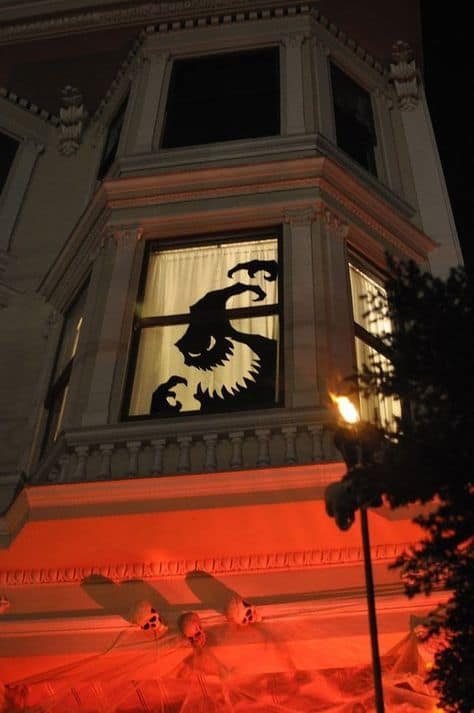 Halloween Window Silhouette Oogie Boogie Man