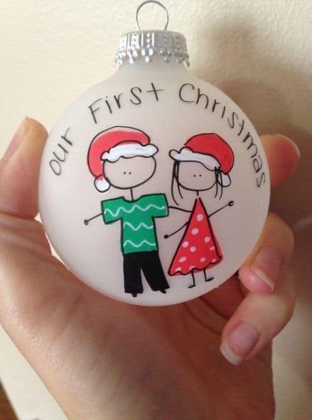 Easy DIY Christmas Ornament for Boyfriend. Easy Christmas craft gift idea for men using dollar store items.