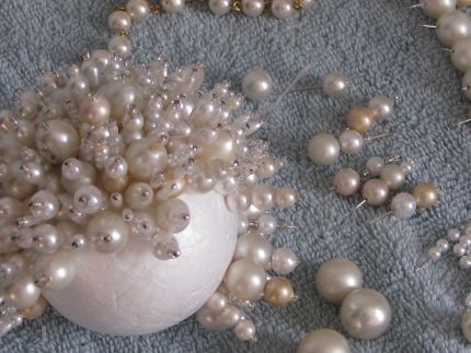 Easy DIY Pearl Pin Christmas Ornament Craft