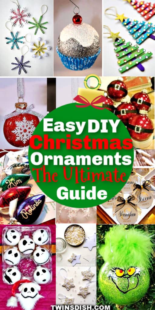 The best easy DIY Christmas ornaments to make for crafts, gifts, and Christmas Tree ideas. There are cricut craft ideas too! I'm making these for teachers, friends, and neighbors. The kids love making them too and they're beautiful.