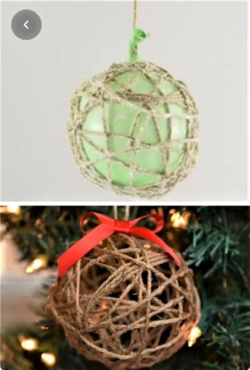 DIY Twine Ball Tree Ornament