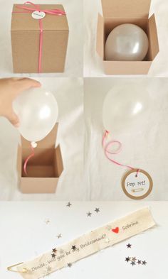 DIY Pop Me Boxed Balloon with a love note inside. Valentine's DIY boyfriend gifts.