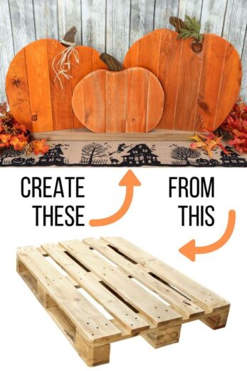 Pallet Wood Pumpkin Fall Decor Porch Craft