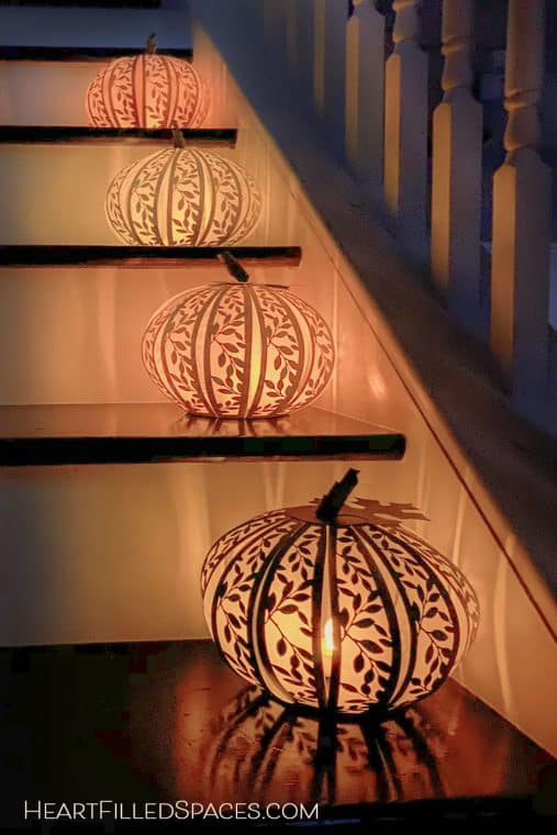 DIY Paper Pumpkins Lanterns Thanksgiving Craft