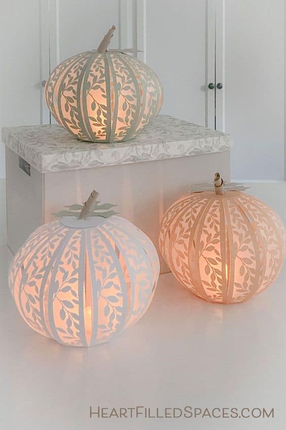 Paper Pumpkin Lanterns Fall Decor Craft