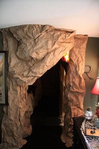 Faux Cave Walls Made out of paper