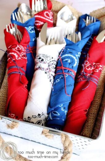 4th of July Bandana Tablesetting