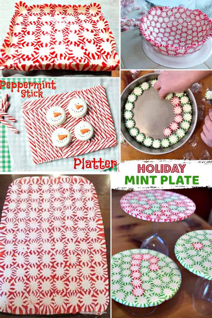 Platters made out of Peppermint Candies