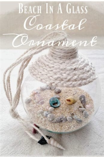 Easy DIY Beach in a Glass Christmas Ornament