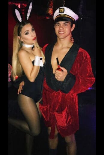 Easy HOT Playboy Bunny Couples Halloween Costume Idea