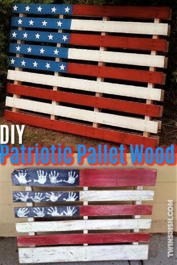 DIY Pallet Wood American Flag Porch Decor Idea