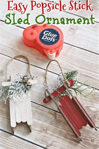 Easy DIY Popsicle Sled Ornament