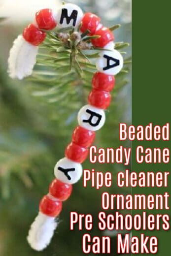 Easy DIY Candy Cane Pipe Cleaner Ornaments Pre Schoolers Can Make