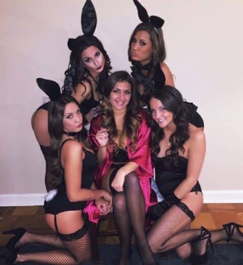 Easy Hot Playboy Bunny Group Halloween Costume Idea