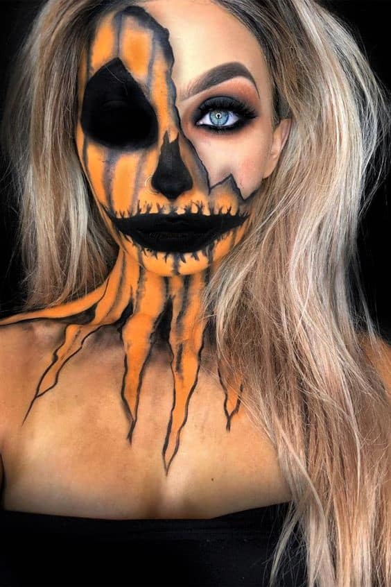 Scary Pretty Pumpkin Make Up