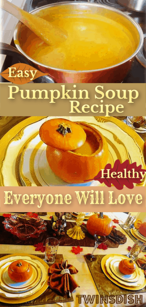 Impress your guests with this 20 minute Pumpkin Soup Recipe that's easy, simple, delicious, and healthy / Keto / Paleo / Low Carb / Thanksgiving / Easy