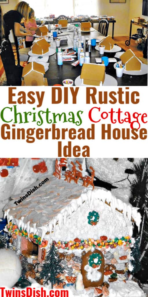 Easy DIY Rustic Christmas Gingerbread House Idea