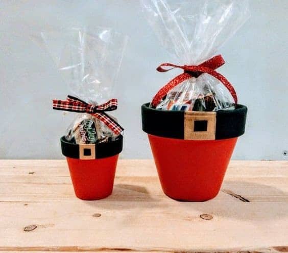 Santa Clay Pot Gift Basket