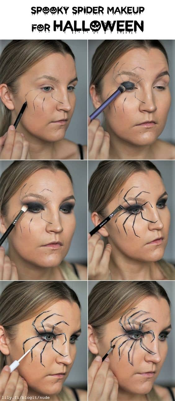 Black Widow Spider Costume Make up